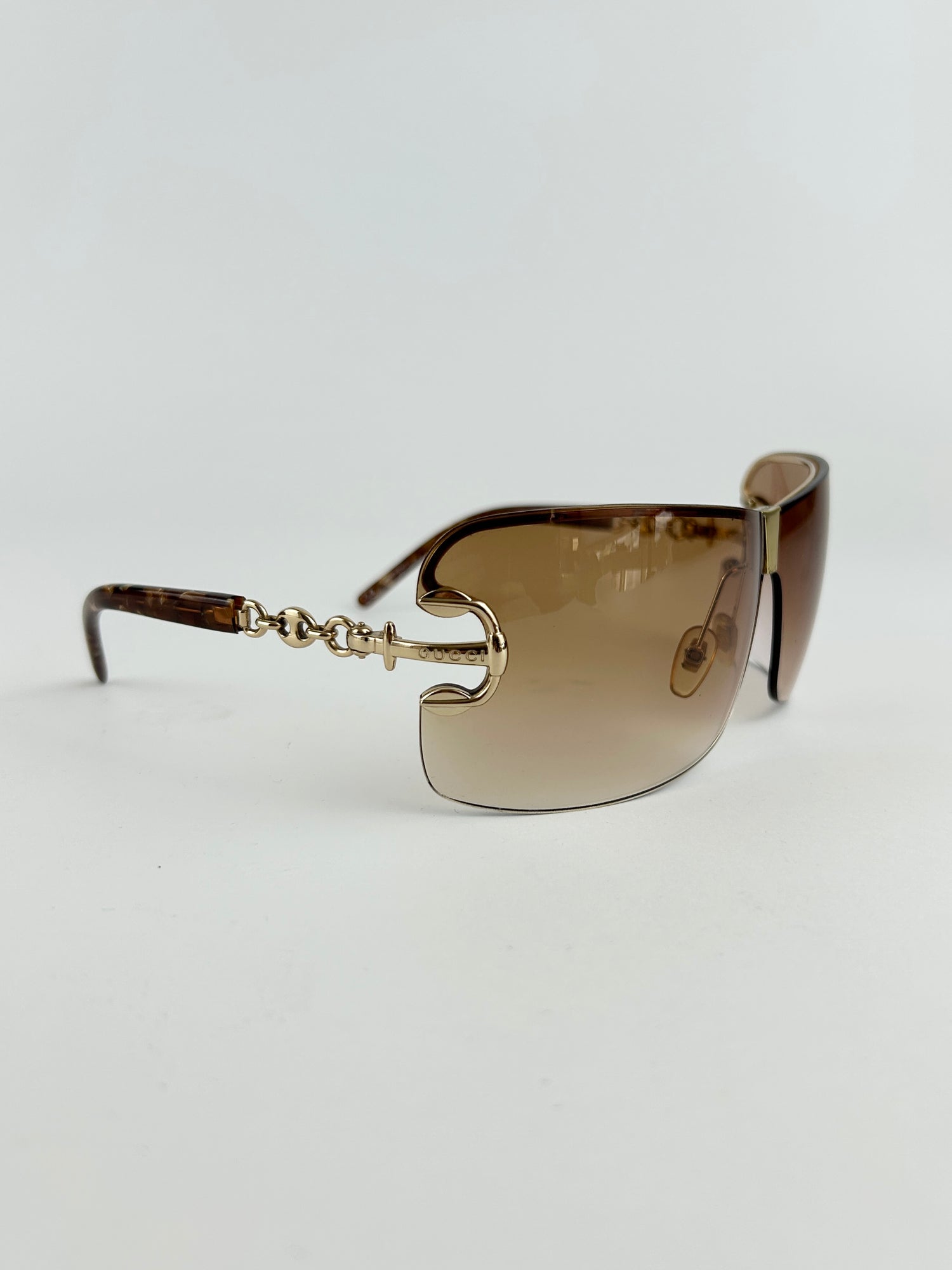 Gucci Shield Wrap Marina Oversized Sunglasses