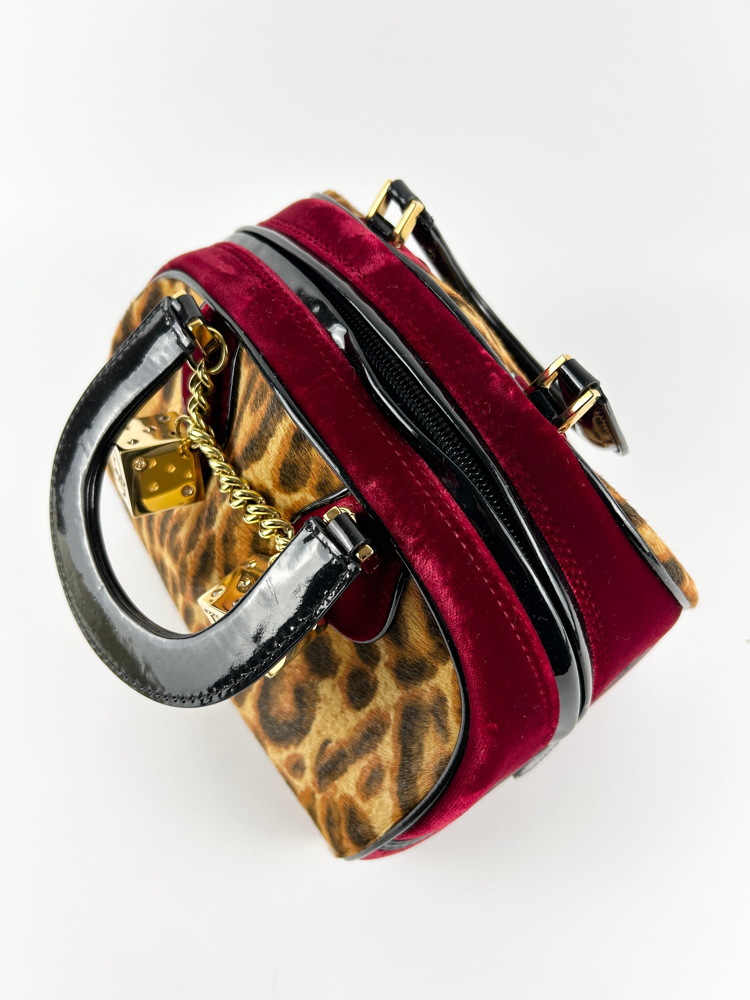 Dior Gambler deals Leopard Pony Fur Clutch