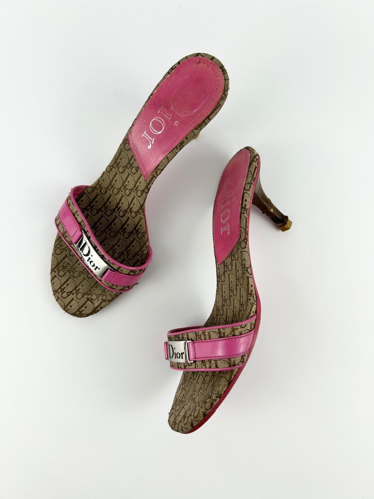 Vintage Christian Dior Buckle Mules Heels