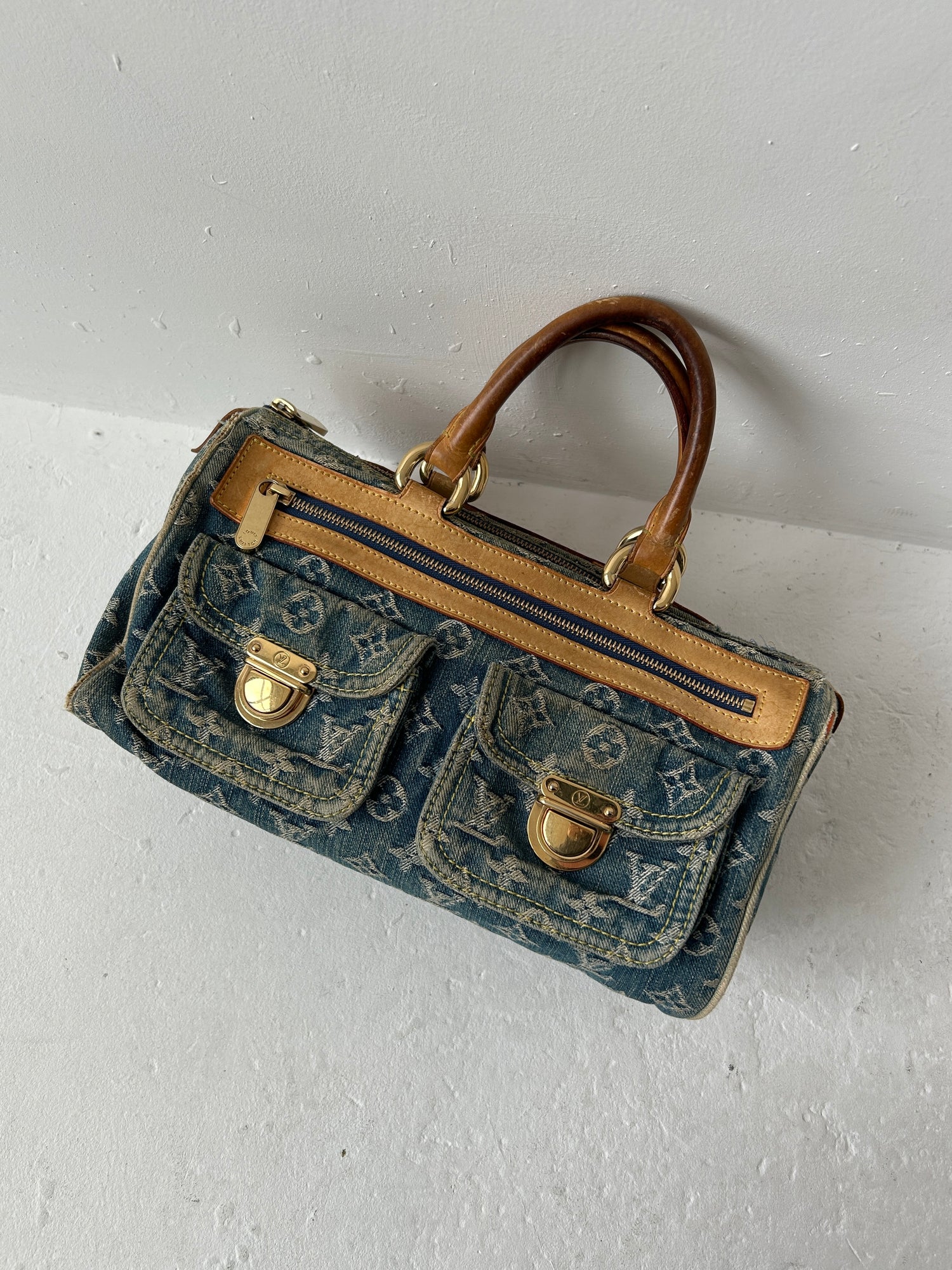 Vintage Louis Vuitton Denim Neo Speedy Handbag