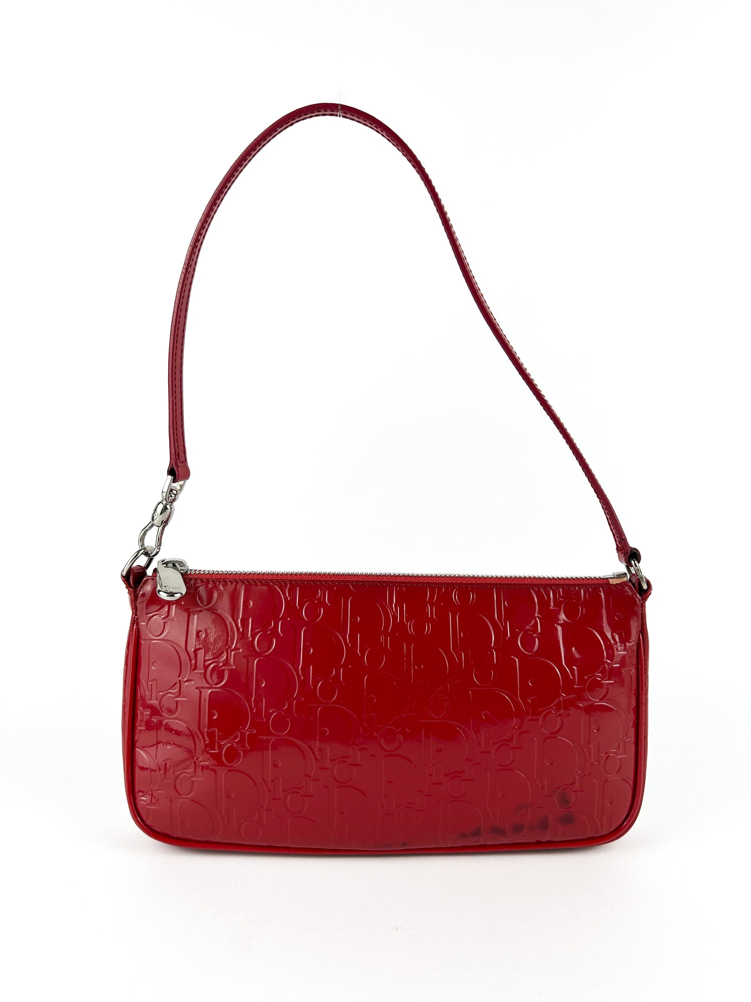 Christian Dior Monogram Red Shoulder Bag (2009)