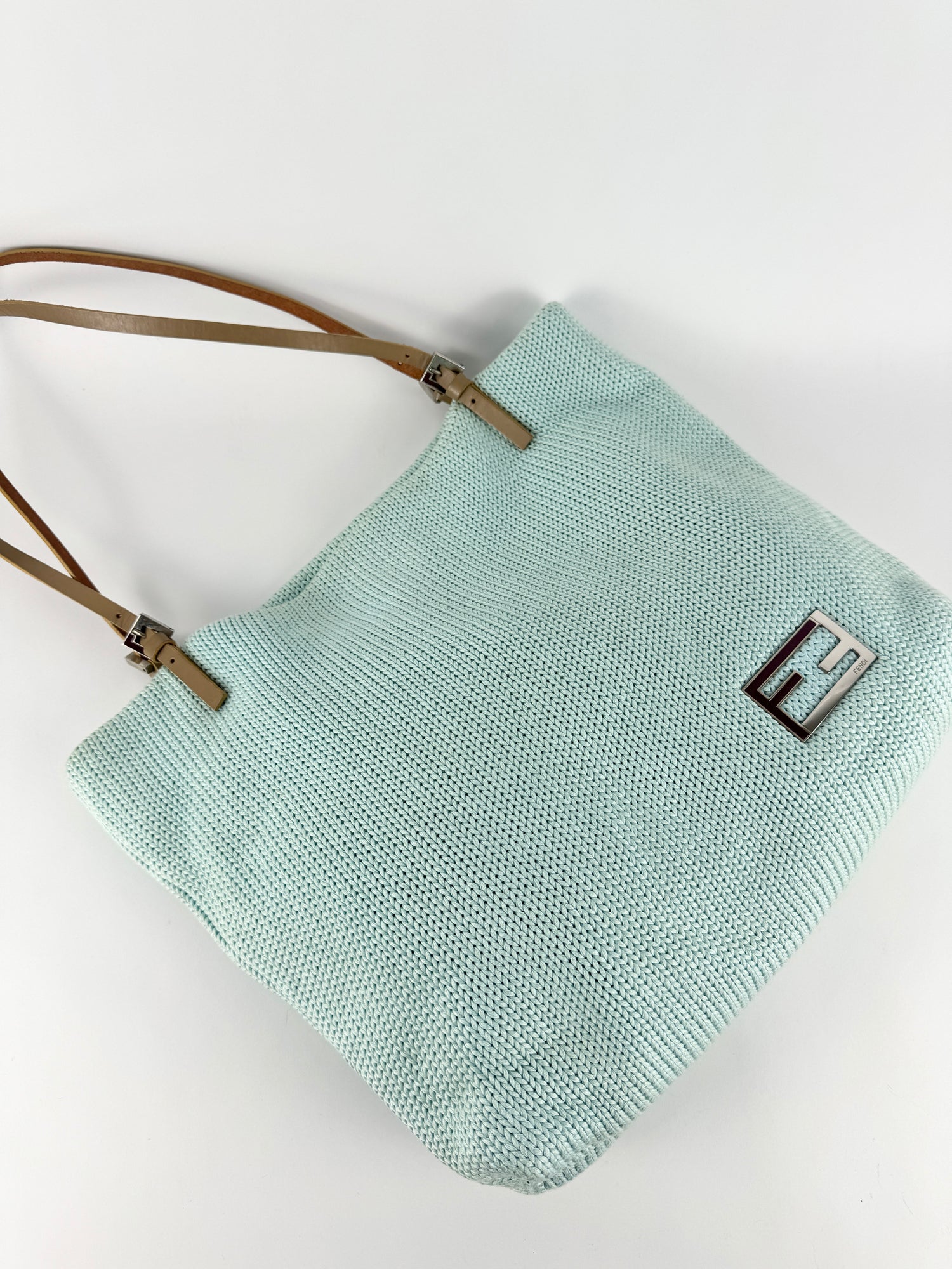 Vintage Fendi FF Knit Tote Bag