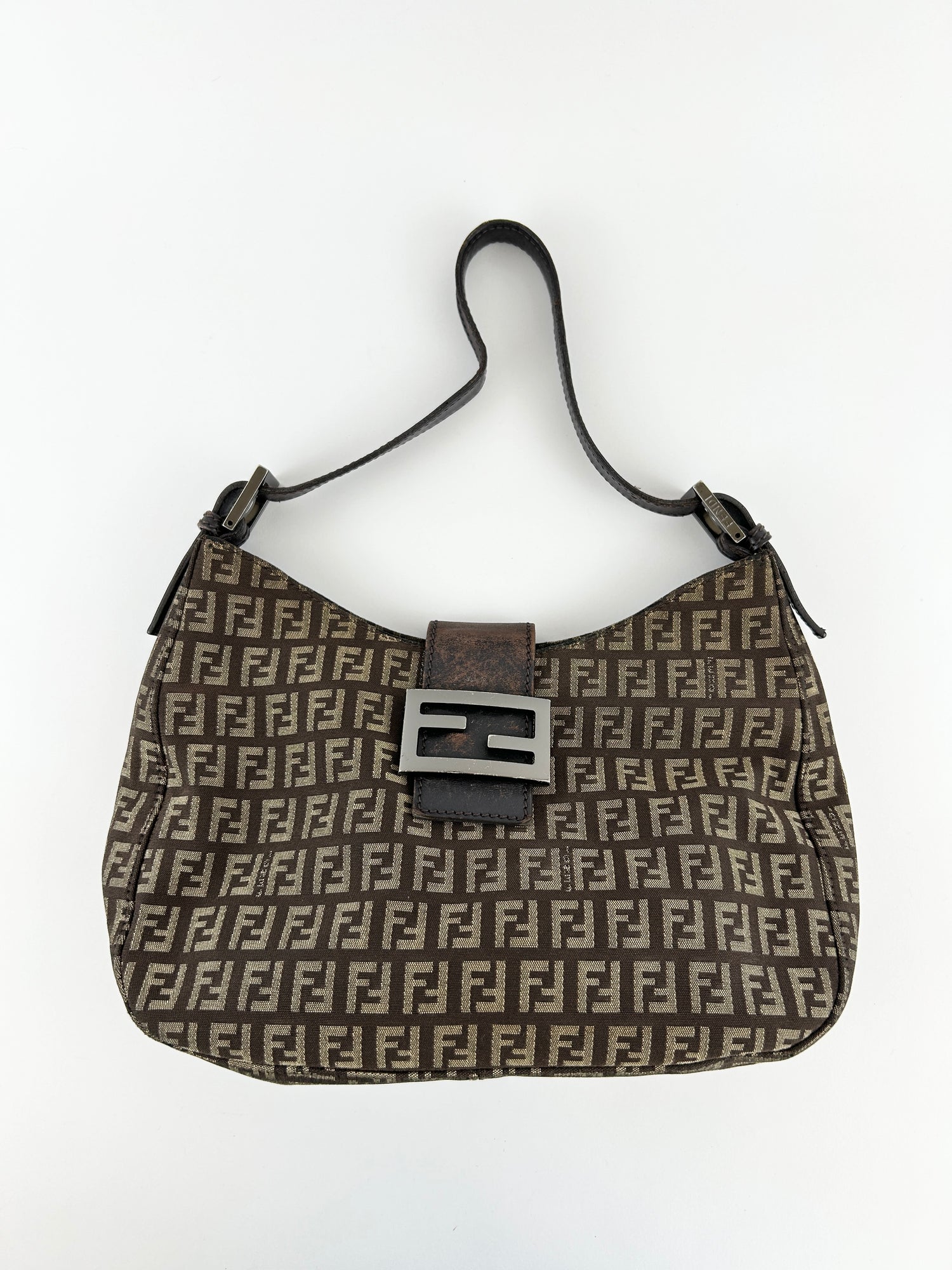 Vintage Fendi Zucca Shoulder Bag