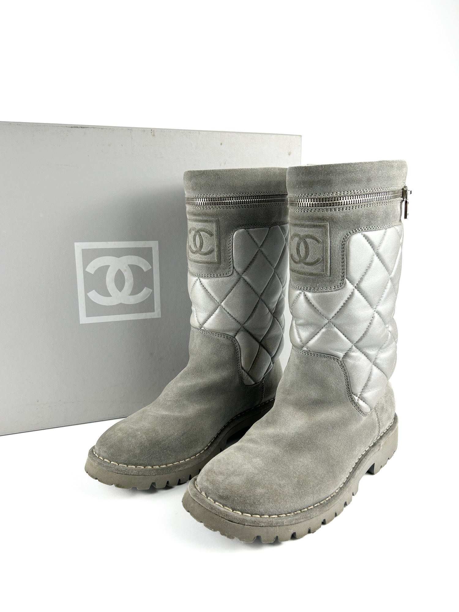 Vintage Chanel Sport F/W 2001 Suede Boots