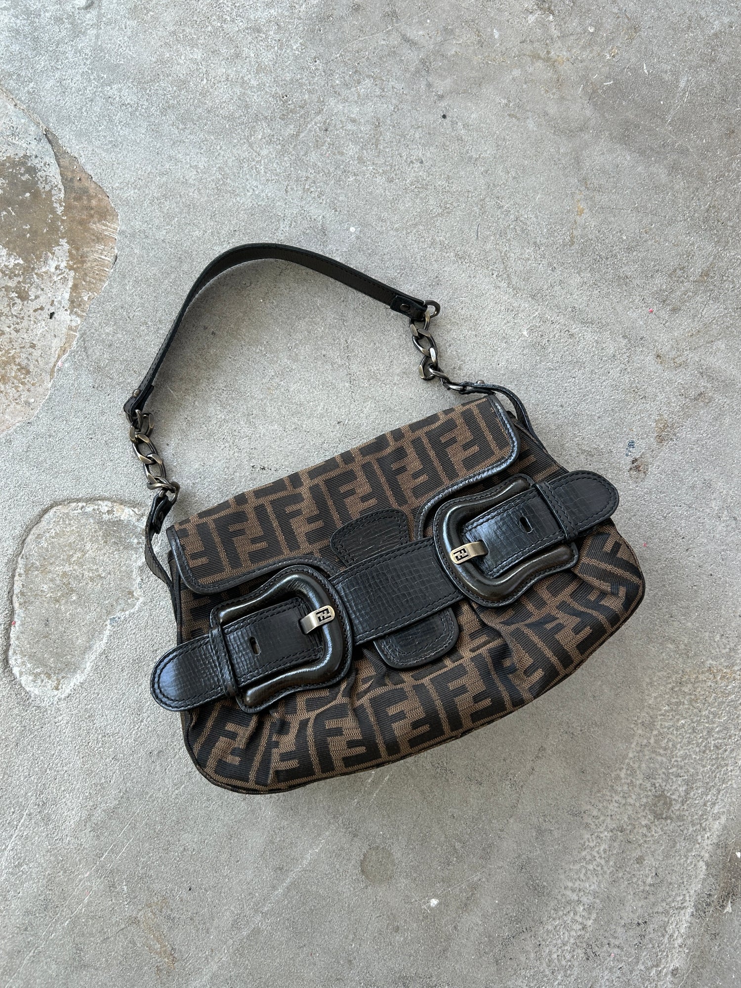 Fendi Zucca Tobacco Shoulder Bag