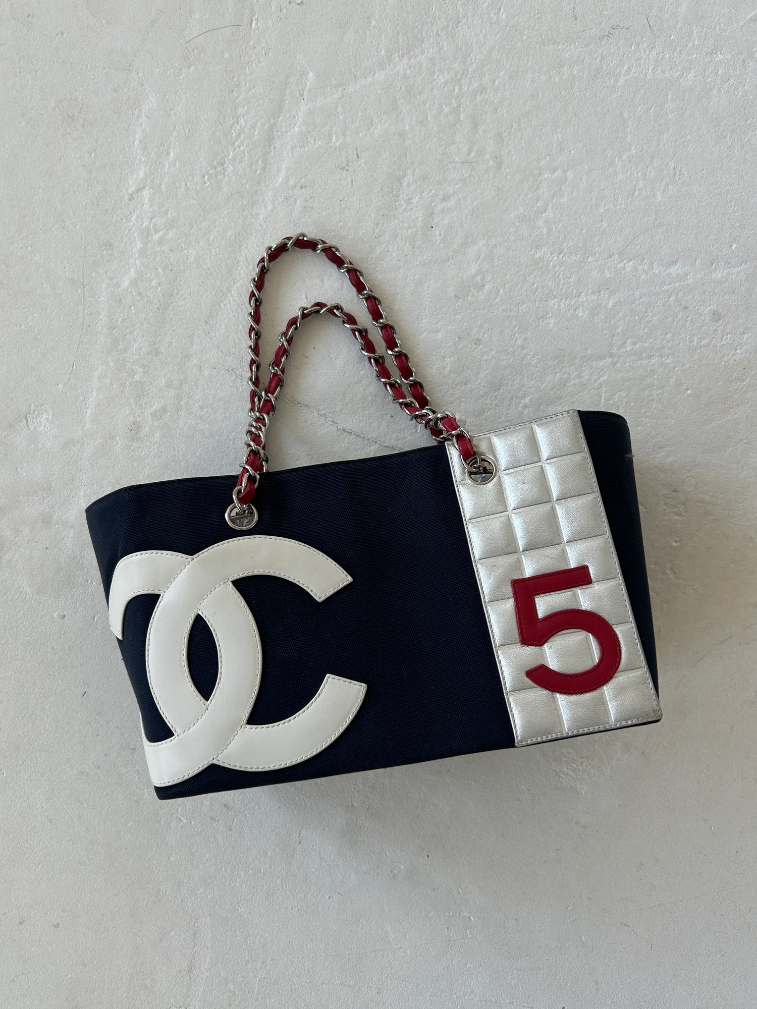 Vintage Chanel No.5 Chocolate Bar Tote Bag