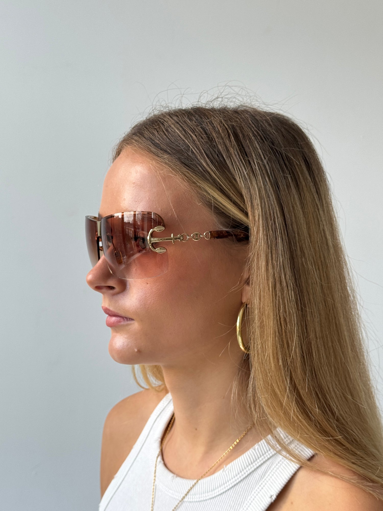 Gucci Shield Wrap Marina Oversized Sunglasses