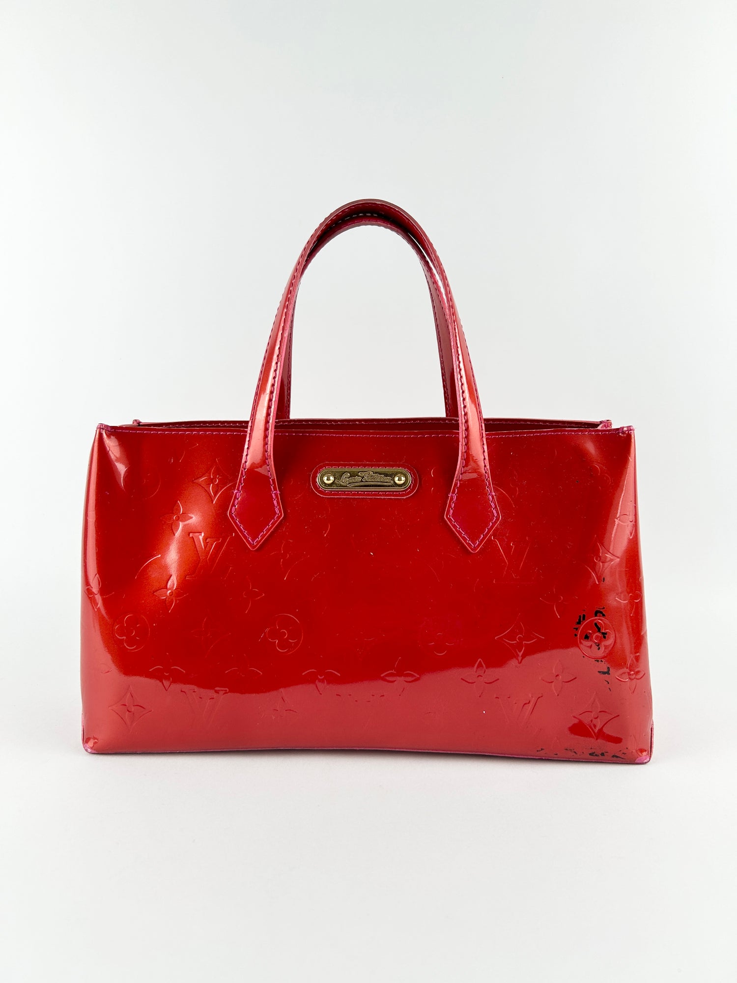 Vintage Louis Vuitton Vernis Wilshire Handbag (Red)