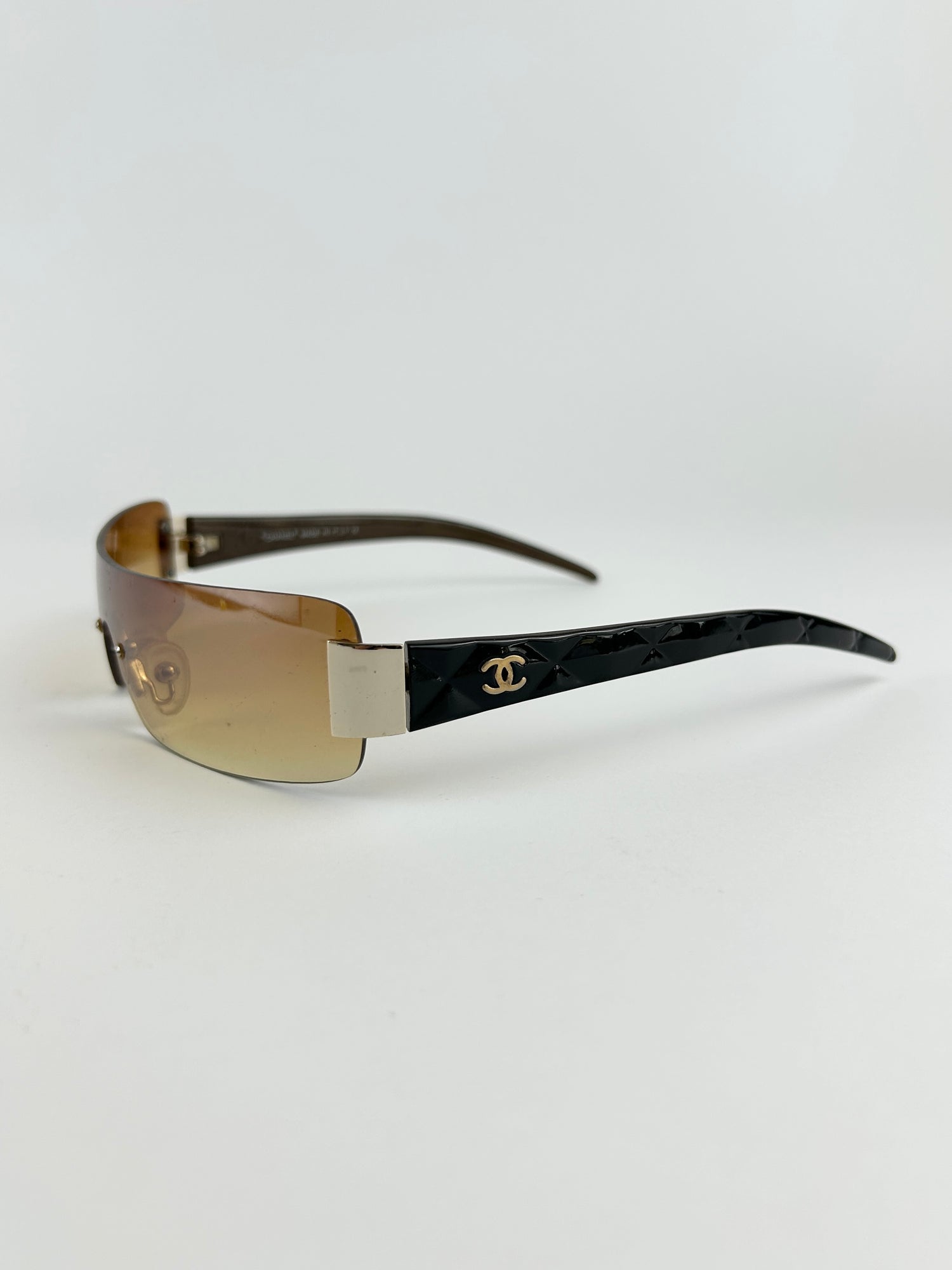 2000s Vintage Chanel Rimless Micro Sunglasses