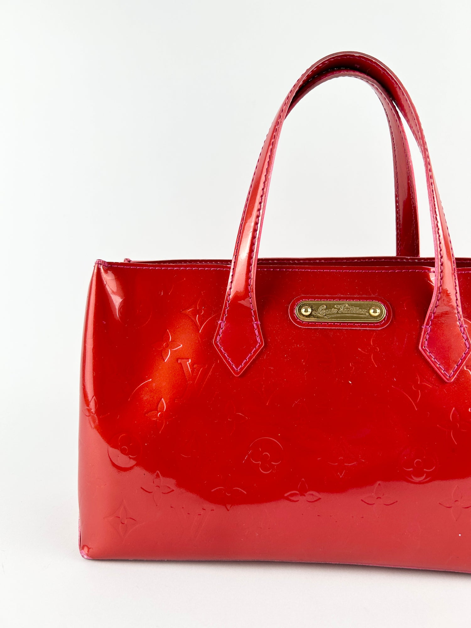 Vintage Louis Vuitton Vernis Wilshire Handbag (Red)