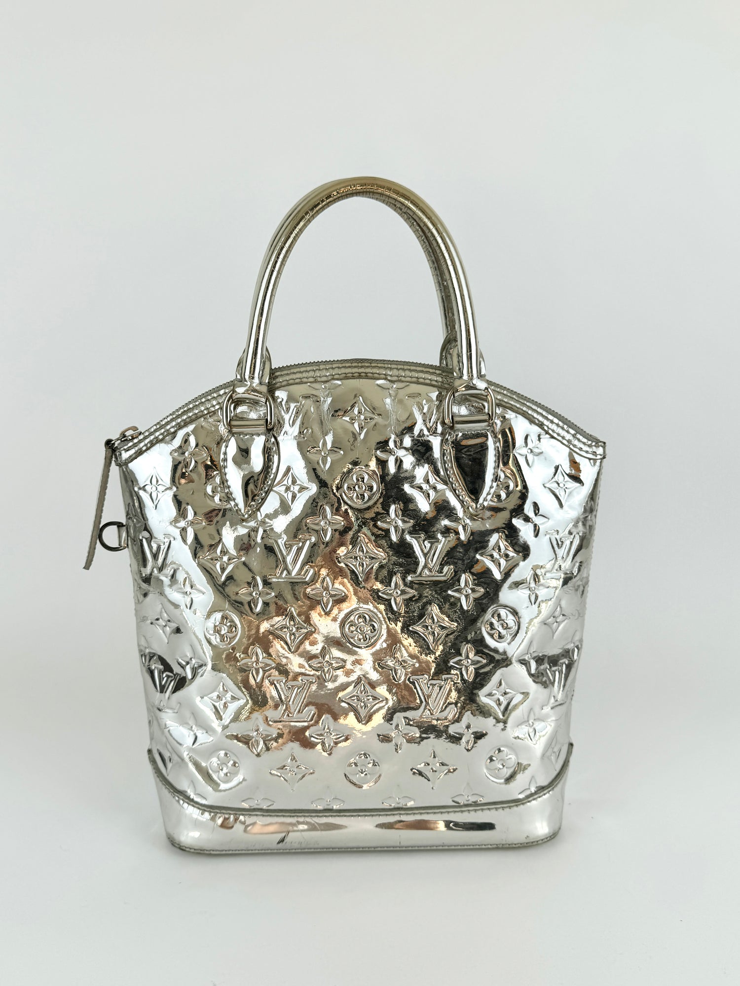 Louis Vuitton Silver ‘Locket Mirror’ Handbag (2007) RARE