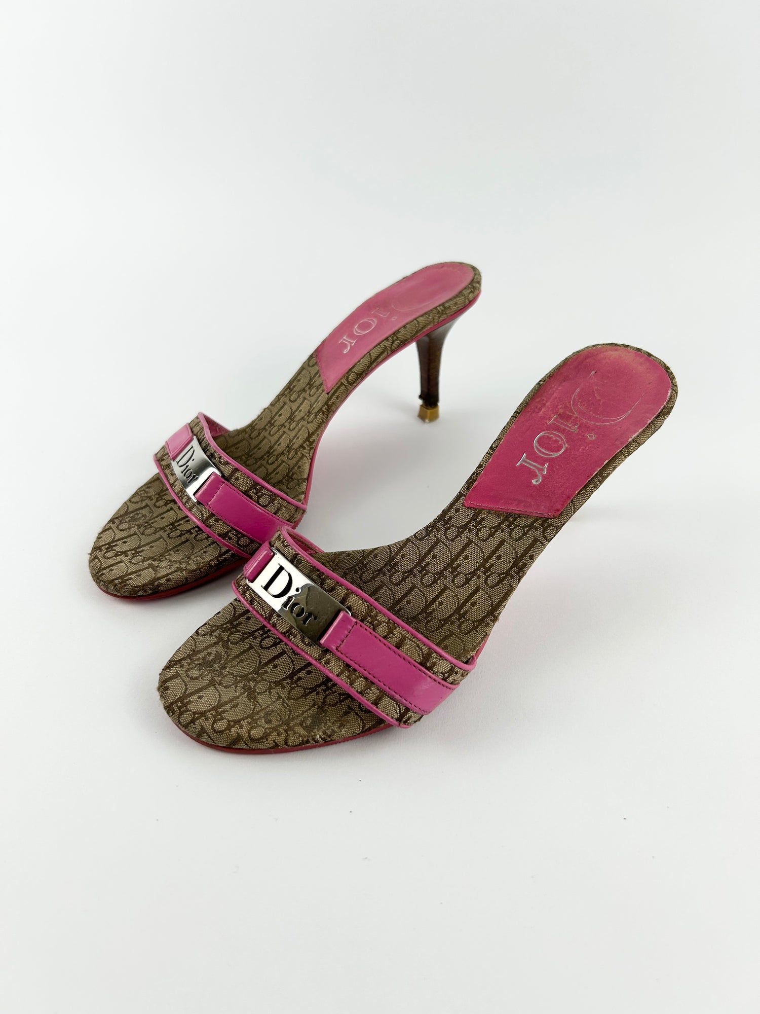 Vintage Christian Dior Buckle Mules Heels