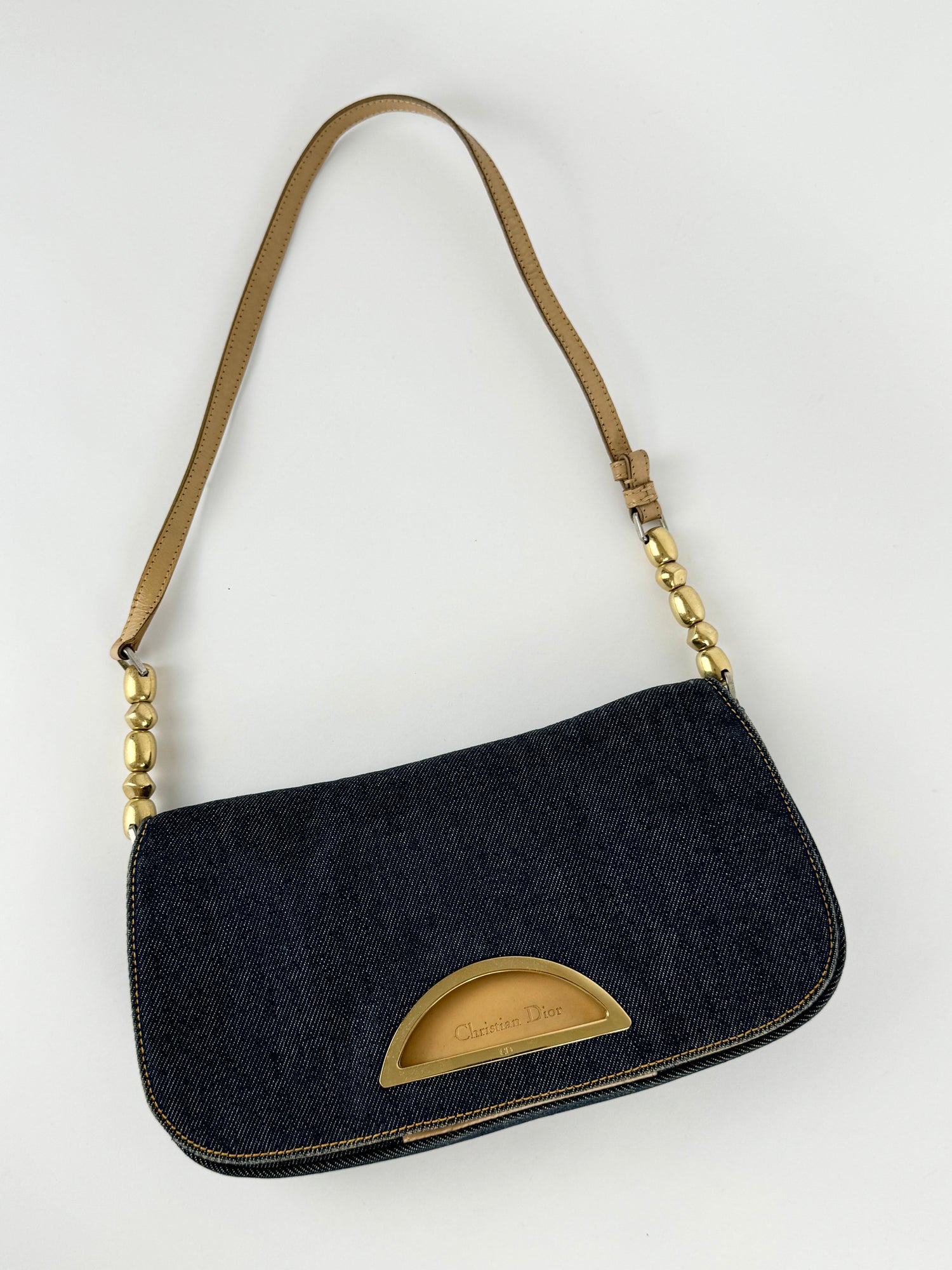 Vintage Christian Dior Malice Denim Shoulder Bag (2000)