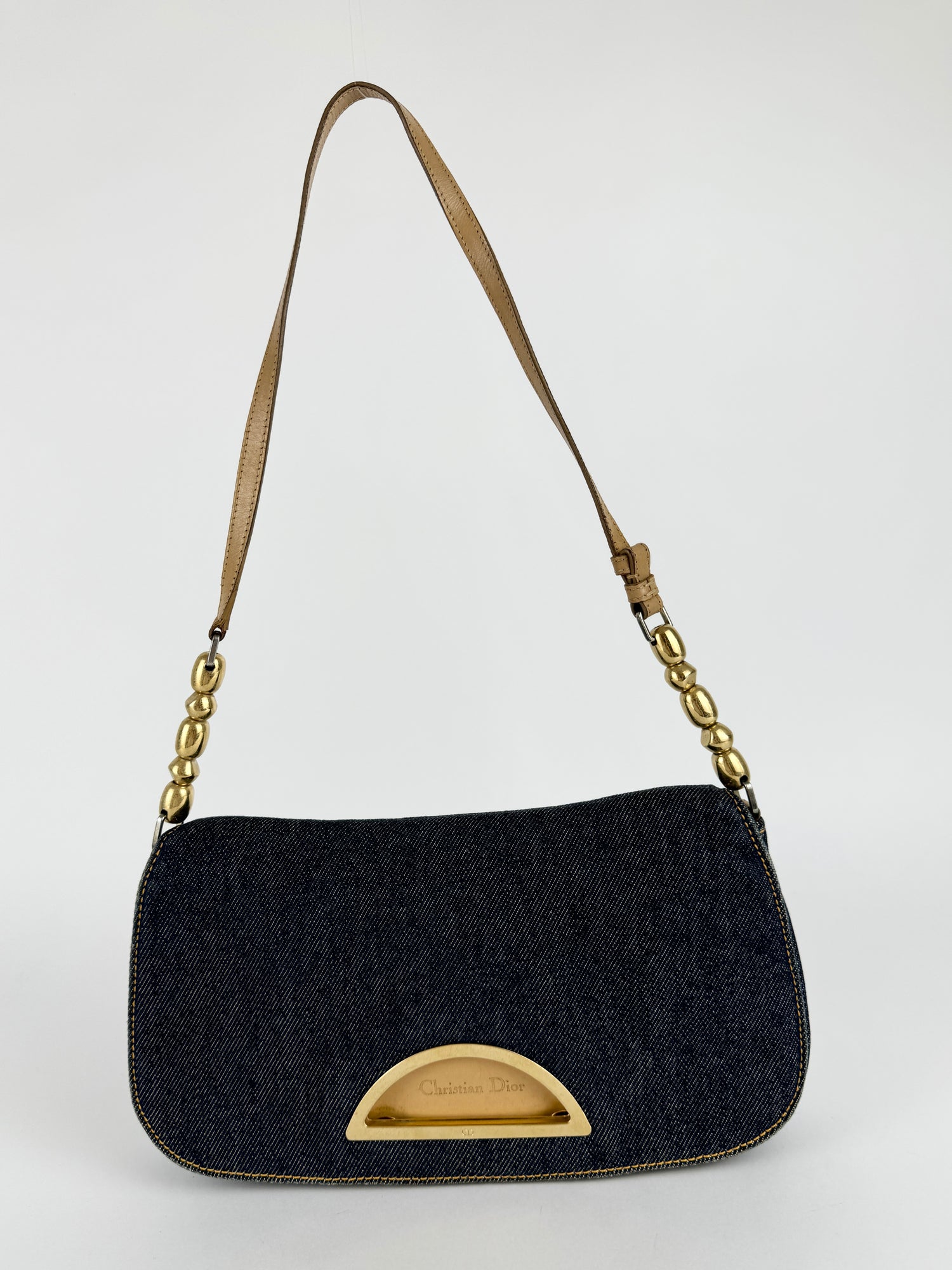 Vintage Christian Dior Malice Denim Shoulder Bag (2000)