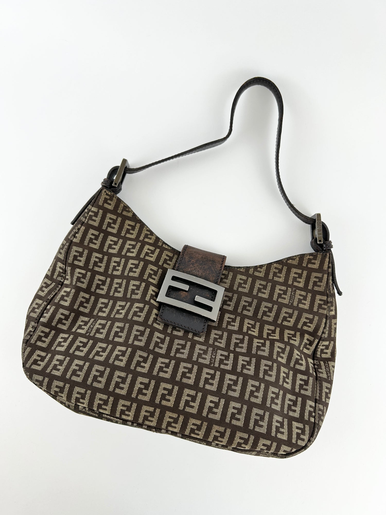 Vintage Fendi Zucca Shoulder Bag