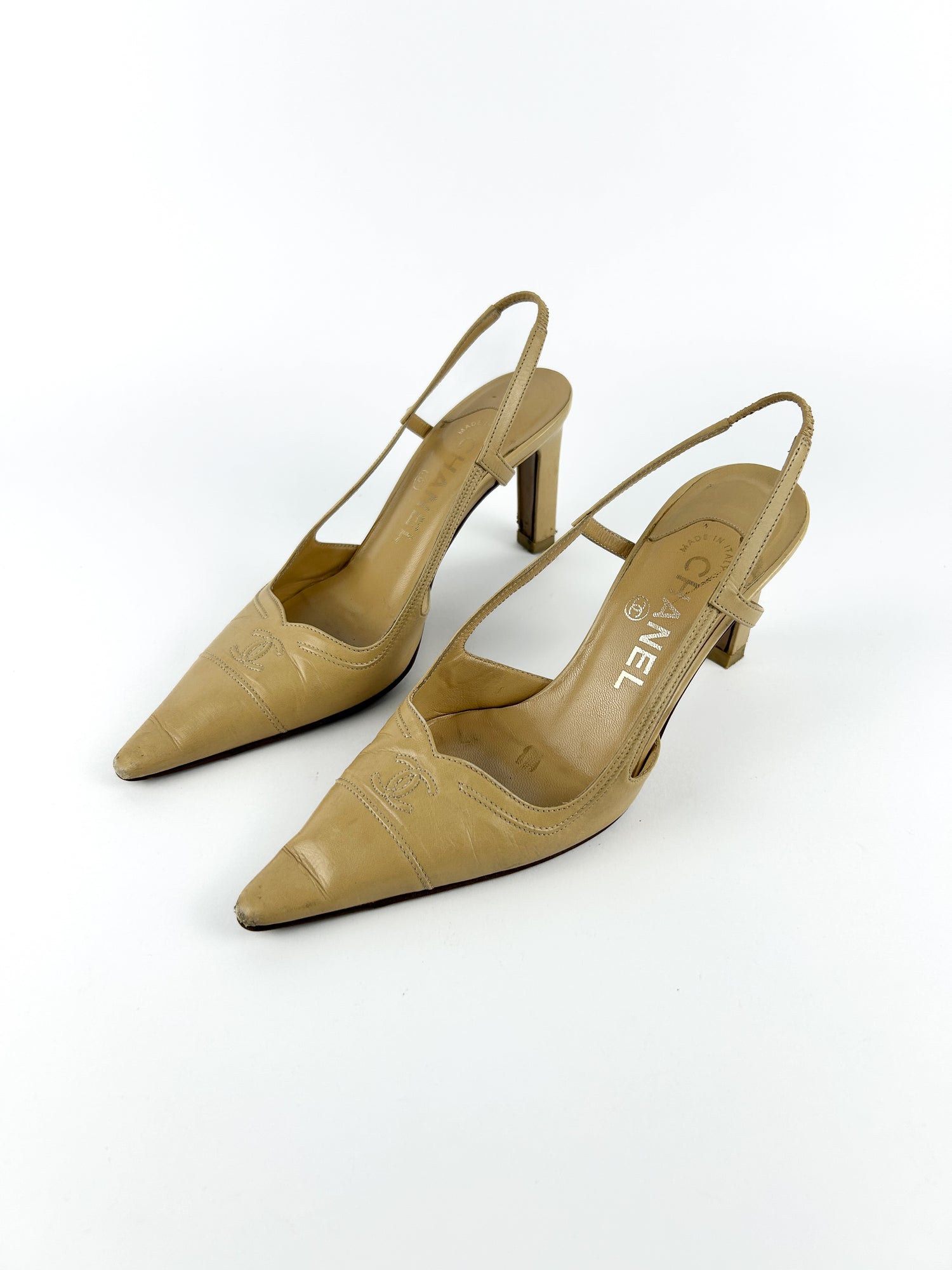 Vintage Chanel Slingback Kitten Heels