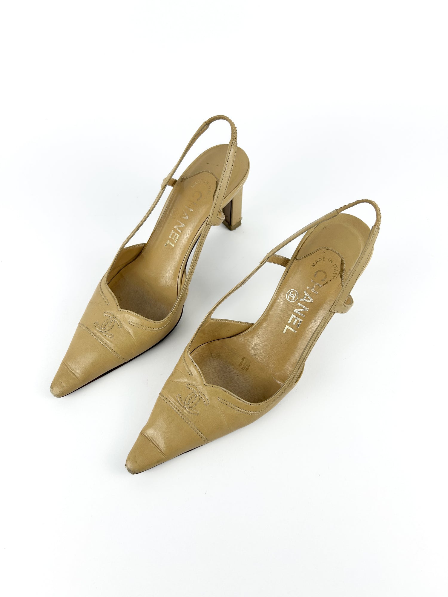 Vintage Chanel Slingback Kitten Heels