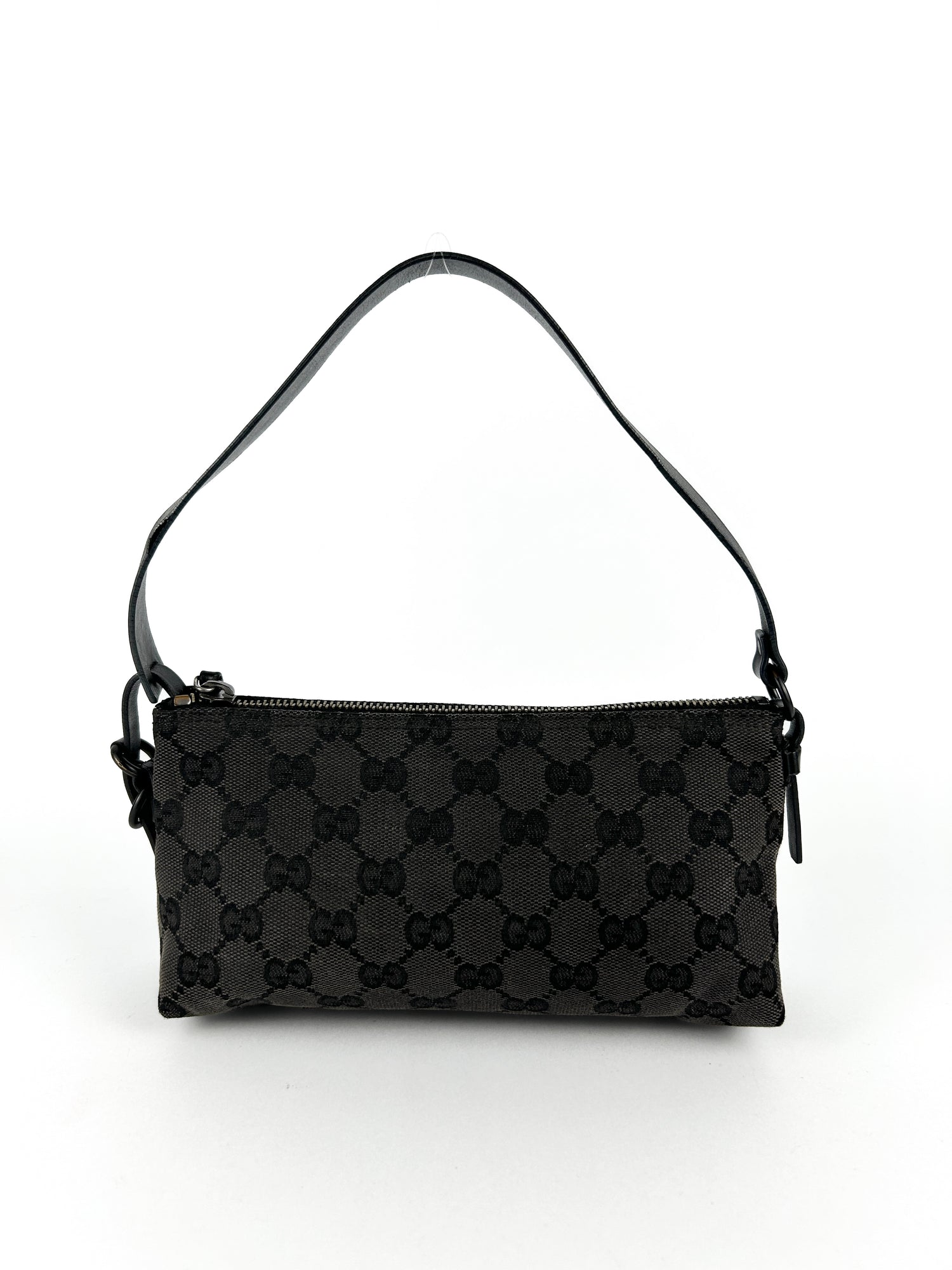 Vintage Gucci Monogram Black Shoulder Bag